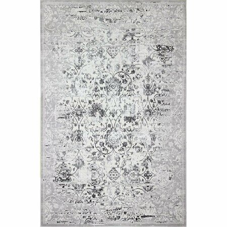 BASHIAN 3 ft. 6 in. x 5 ft. 6 in. Capri Collection Contemporary Polyester Power Loom Area Rug, Beige C188-BE-4X6-CP104